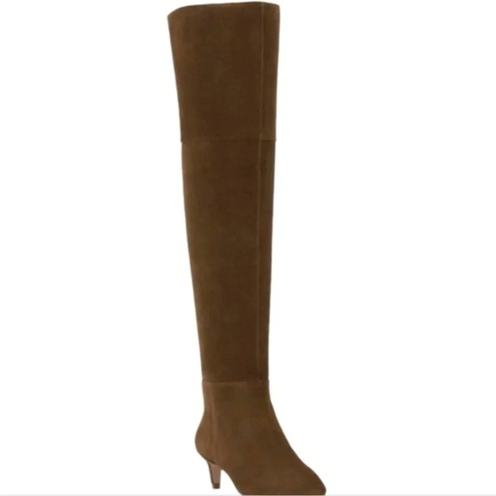 Vince Camuto Camel Brown Suede Leather Iana Over The Knee Boots Size‎ 10 New NC